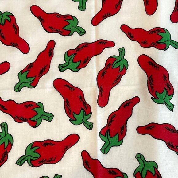 Red Hot Chili Jalapeno Pepper Cowboy Bandana Scarf Handkerchief Western NWT VTG - Picture 4 of 7